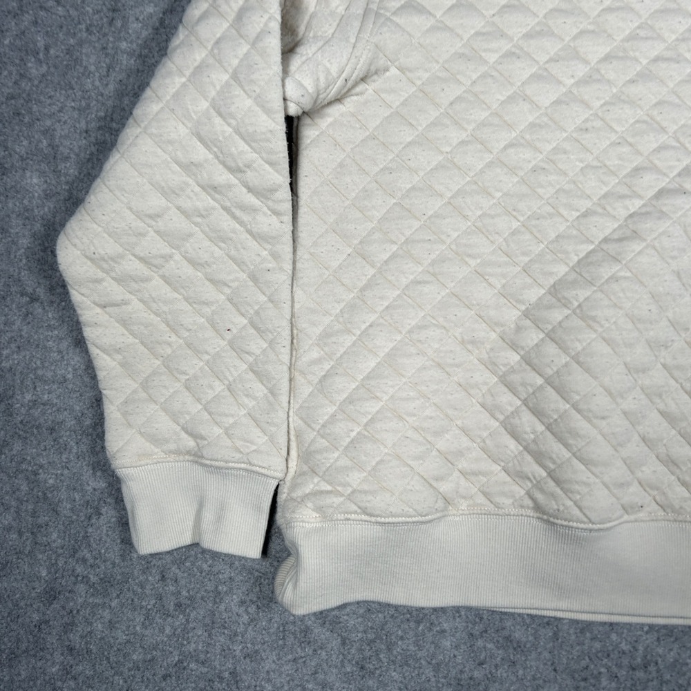 Columbia Sweatshirt Womens XL Cream Quilted Crewneck Pullover‎ Outdoor Casual - Picture 13 of 15